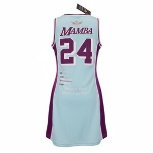 Mamba Sleeveless Jersey Mini Dress in Light Blue & Purple